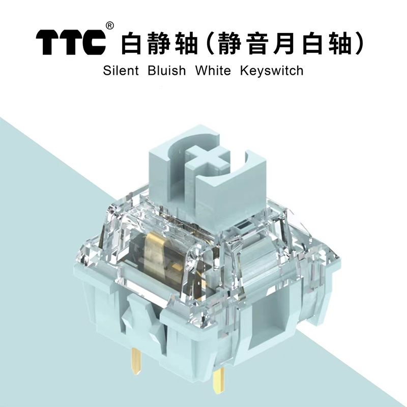 Silent Switch Mechanical Keyboard - TTC Interruttore bianco bluastro per tastiera