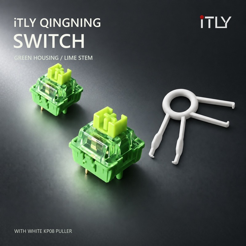 Silent Switch Mechanical Keyboard - Interruttori lineari silenziosi iTLY QingNing Lime,