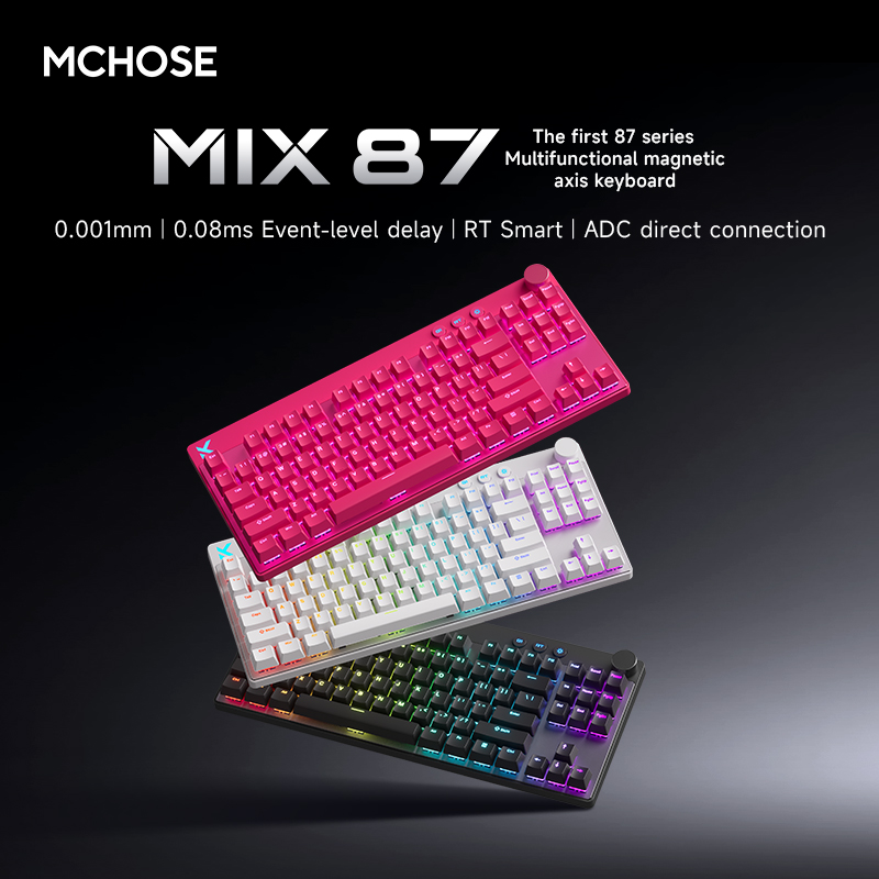 Hall Effect Magnetic Switch Keyboard - MCHOSE MIX87 Tastiere meccaniche con interruttore