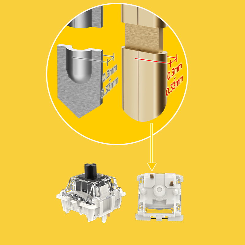 GATERON G Yellow Pro 3.0 RGB 5 - Gateron Switch Linear Tactile recensione e prezzo