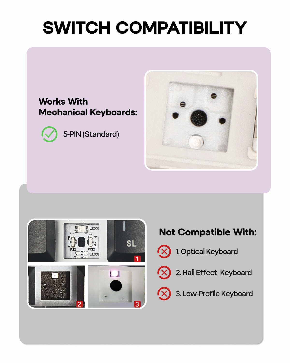 Set di 100 Switch Tattili Sile - Silent Switch Mechanical Keyboard recensione e prezzo