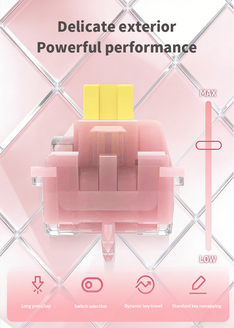 OUTEMU Peach Silent Magnetic S - Silent Switch Mechanical Keyboard recensione e prezzo
